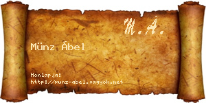 Münz Ábel névjegykártya